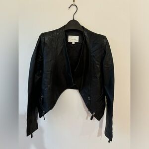 Vera moda black real lamb leather jacket - XS